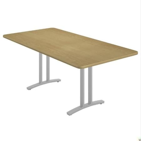 Correll Rectangle Modern Design Conference Table, 72 in W, Particleboard Top, Fusion Maple CC3672R-16-14-16