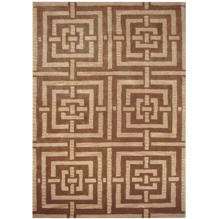 Safavieh 5 x 8 ft. Medium Rectangle Contemporary Wyndham Brown Hand Tufted Rug WYD375A-5