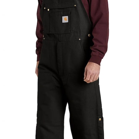 Carhartt 106672 Cotton, 12 oz Fabric Weight, 30 in Inseam, Black, XL 106672-BLKXLSHT
