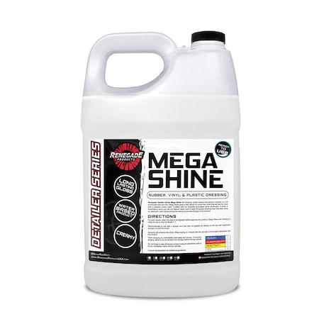 Renegade Products Usa Mega Shine Rubber, Vinyl, & Plastic Dressing 1 Gallon LFGBS702G01