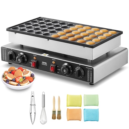 Vevor 50PCS 43mm Mini Dutch Pancake Maker Commercial Dorayaki Baker 1700W, 50PK PC-50