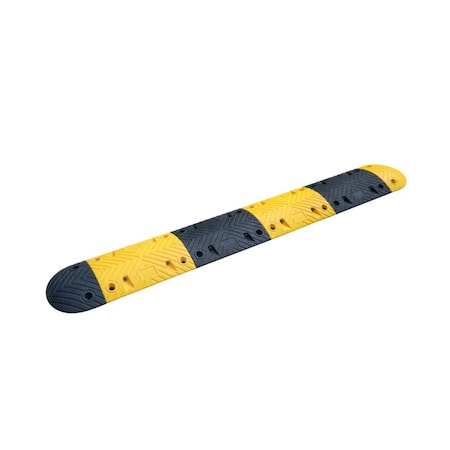 Pittman Speed Bump, Plastic Rubber Composite, 2 in Height, 98.4 in Length, Black & Yellow 755673