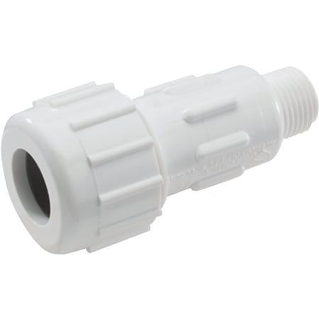 Nds CPA-1500 Pipe Adapter, 1-1/2 in, Compression x MPT, PVC, White, SCH 40 Schedule, 150 psi Pressure 161-107