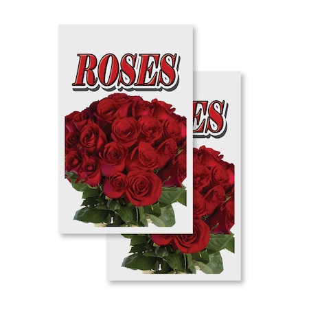Signmission Roses, Vinyl Decals Only 24 Inch x 36 Inch, Vinyl Decal, 2PK DSB-2436-2PACK-Roses