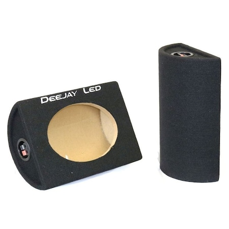 Deejay Led Pair of 6-in x 9-in Wooden Carpeted Speaker Boxes w/Quick Release Terminals TBH699