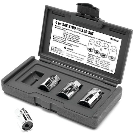 Performance Tool 4-Pc Sae Stud Puller Set Extractor Kit-S, W89413 W89413