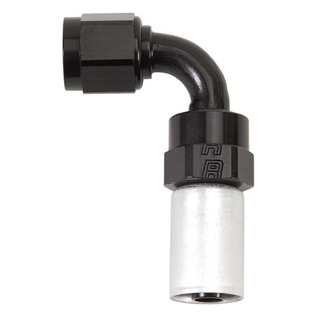 Hard Top No.10 90 deg P-C Crimp-On Hose Fitting, Black HA3616083