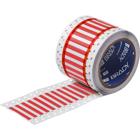 Brady PermaSleeve HX Heat Shrink Double Sided Wire Marking Sleeves, 0.187 in. x 2 in. W, Red, Roll of 500 2HX-187-2-RD-S