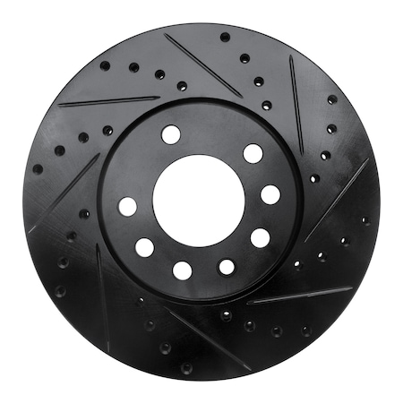 Dynamic Friction Co DFC Brake Rotor - Drilled and Slotted - Black 633-65015R