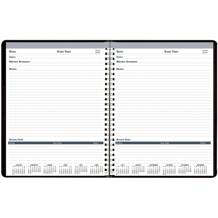 House Of Doolittle Doolittle, RECYCLED MEETING NOTE PLANNER, 11 X 8.5, BLACK/BLUE, 2021 583992