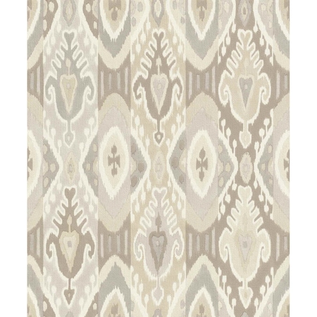Advantage Villon Light Grey Ikat Wallpaper 2980-560558