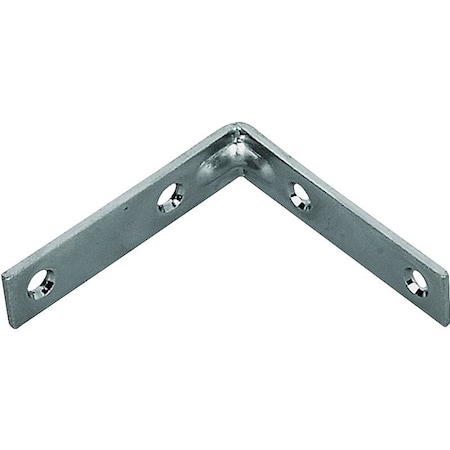 Prosource Corner Brace, 2 in L, 2 in W, 5/8 in H, Steel, Zinc-Plated, 1.8 mm Thick Material CB-Z02-013L