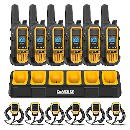 Dewalt 2-way Radio, PK6 DXFRS800BCH6-RM1