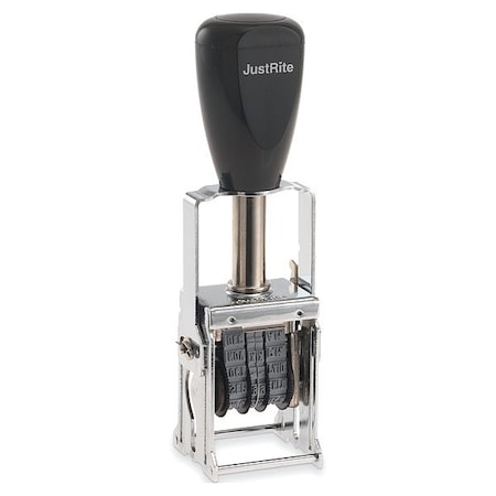 Justrite Date Stamp, Metal, 6-1/2 in Overall H 048977