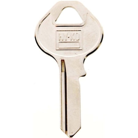 Hy-Ko Key Blank, Brass, Nickel, For: Master Cabinet, House Locks and Padlocks 11010M5