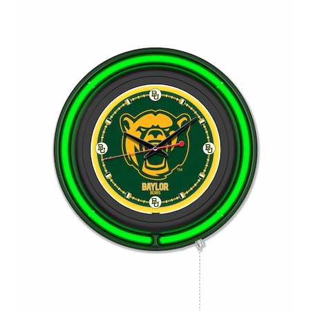 Holland Bar Stool Baylor University 15 Double Neon Wall Clock Clk15BK