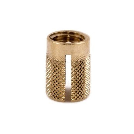 E-Z Lok 3/8 - 16 Threaded Insert for Plastic - Flush - Brass 240-6-BR
