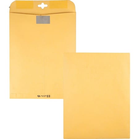 Quality Park 43768 Postage Saving Clear-Clasp Kraft Envelopes- 10 x 13- Light Brown- 100/Box 43768