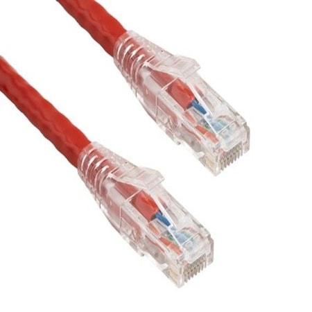 Sanoxy 14ft Cat6 550 MHz UTP Ethernet Network Patch Cable W/ Clear Snagless Boot, Red SNX-CBL-LDR-C6117-7014
