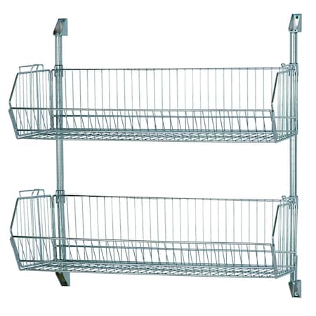 Quantum Storage Systems WIRE 3 CANTILEVER COLLAR HOOK BASKET 54in CAN-54-203612BC-PWB