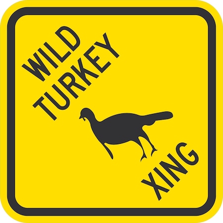 Lyle Wild Turkey Xing (w/graphic), 12x12, Diamond Grade, Yellow G-1941-DG_12x12