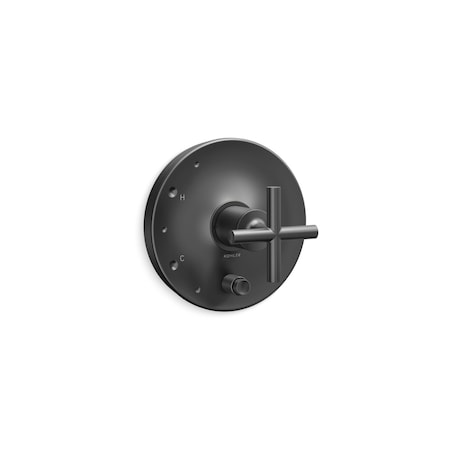 Kohler Purist Rite-Temp valve trim with push-button diverter and cross handle T14501-3-BGP