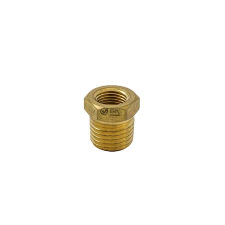 Proline Series Brass 1/4-in MIP x 1/8-in FIP Hex Bushing BF-738NLB