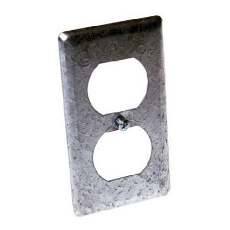 Hubbell-Raco Electrical Box Cover, 1 Gang Gang, Steel, Duplex Receptacle Cover Type 864