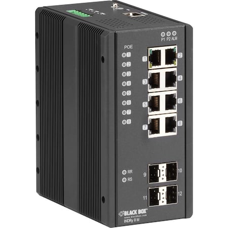Black Box BLACK BOX Ethernet Switch 8-Port Gigabit Managed Industrial LIE1014A