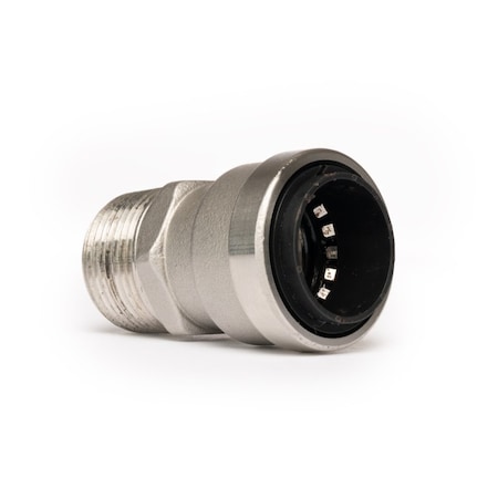 Zoro Select Male Adapter, Stainless Steel, Not Applicable SS832MR