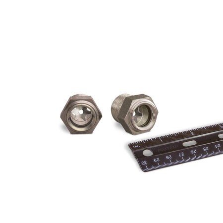 Oil-Rite 303 SS Gasketed Window Sights NPT Thread - 1/2in. NPT, 15/16in., Buna-N, SS B4763-13B