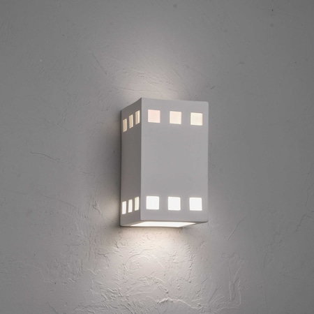 Luxury Lighting Jaken 9.5 in Tall Ceramic Outdoor Wall Light, Paintable White Bisque Finish, 2PK (2) 185-07-W-ud-7-17