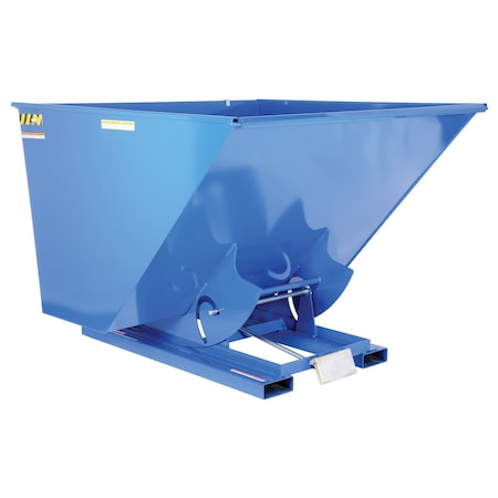 Vestil Steel Heavy Duty Self Dumping Hopper 2 1/2 Cubic Yard 6000 Lb. Capacity Blue D-250-HD
