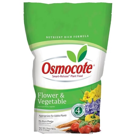 Miracle-Gro Osmocote Smart Release Flower and Vegetable Plant Food, Prill, 8 lb 277960