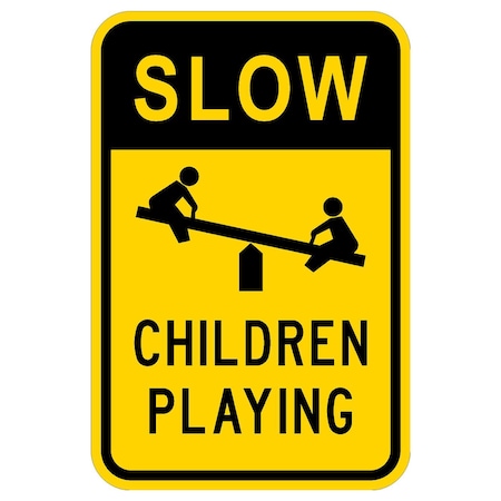 Sign Solutions Usa Traffic Sign, 12 in Width, Aluminum Sign, Vertical Rectangle DCS12HYE1218CUS00032