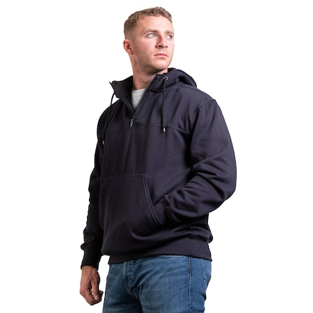 Game Workwear The Hooded Heavyweight Jobshirt, Navy, Size Large 8525