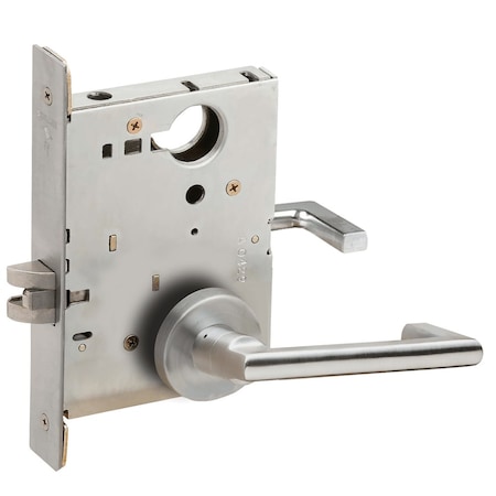 Schlage Grade 1 Passage Latch Mortise Lock, Longitude Lever, A Rose, Satin Chrome Finish, Field Reversible L9010 LONA 626