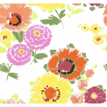 A-Street Prints Essie Yellow Painterly Floral Wallpaper 4081-26323