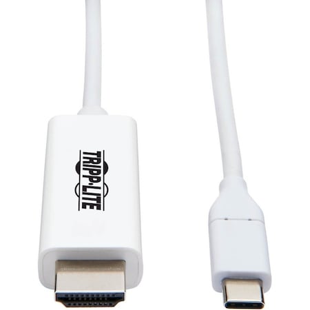 Tripp Lite USB C to HDMI Adapter Cable USB 3.1 Gen 1 4K M/M USB-C White 3ft U444-003-H4K6WE