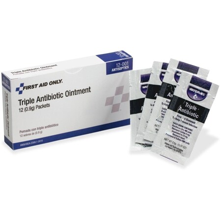 Lorell Triple Antibiotic Ointment, White, 10PK FAO12001
