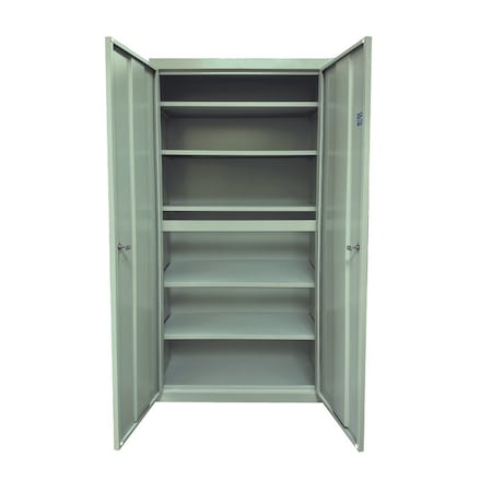 Steel Cabinets Usa Storage Cabinet, 72 in H, 36 in W, Pastel Green, 5 Shelves UA-362472-5-PG