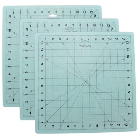 Westcott Self-Healing Cutting Mat, 12" x 12", 3PK 17577