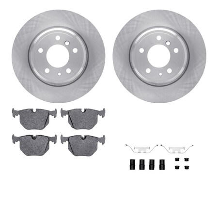 Dynamic Friction Co DFC Brake Rotor with 5000 Brake Pads and Hardware Kit 6512-31254