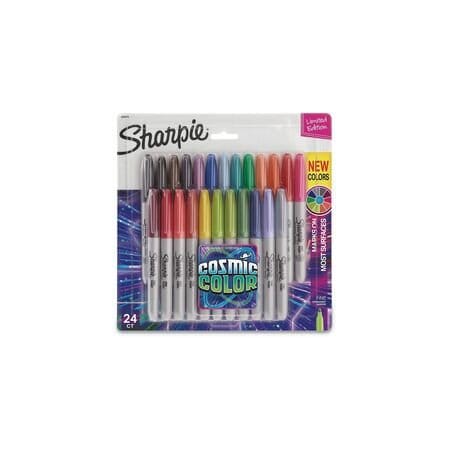 Sharpie Cosmic Color Permanent Markers, Medium Bullet Tip, Asstd Colors, 24PK 2033573