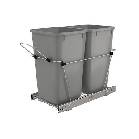 Rev-A-Shelf Steel; Plastic, Chrome, 11.81 in W, 19.25 in H, 22.25 in D RV-15KD-17C S