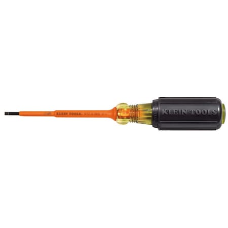 Klein Tools Insulated Slotted Screwdriver 1/8 in Round 612-4-INS