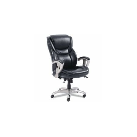Sertapedic Emerson Exec Task Chair, Up to 300 lbs., Black Seat/Back, Silver Base 49710BLK