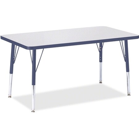 Jonti-Craft Berries Rectangle Activity Table, 24 in. x 36 in., E-height, Freckled Gray/Navy/Gray 6478JCE112