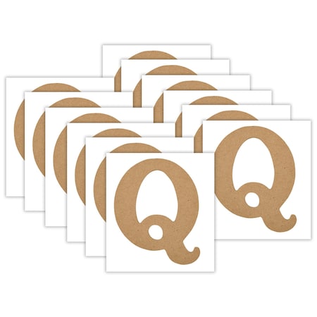 Plaid MDF Letter, Q, 5 Inch, 12PK 63570