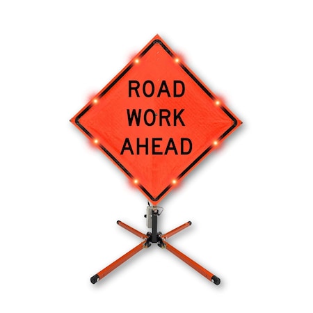 Stop-Lite W20-1 Road Work Ahead LED Roll-Up Sign RL-W20-1-3600H1